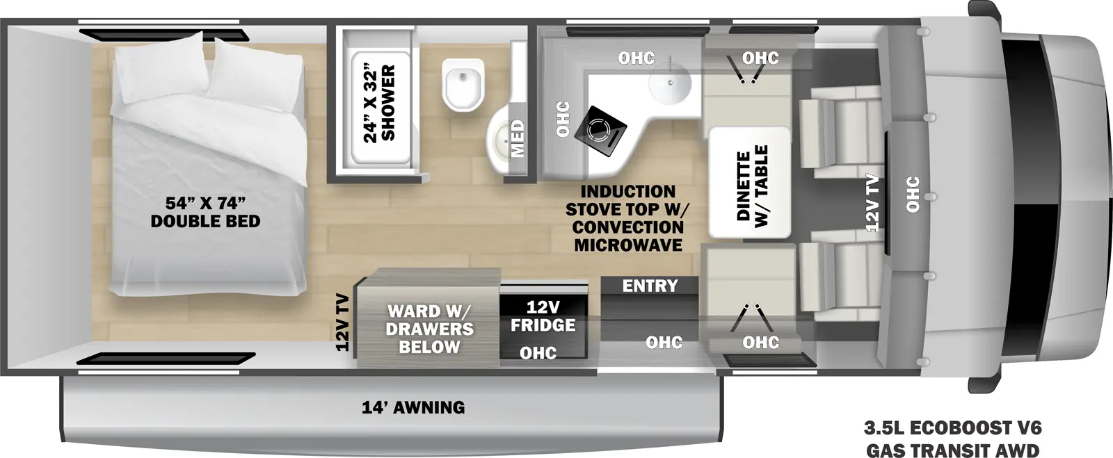 Sunseeker TS2380 Floorplan